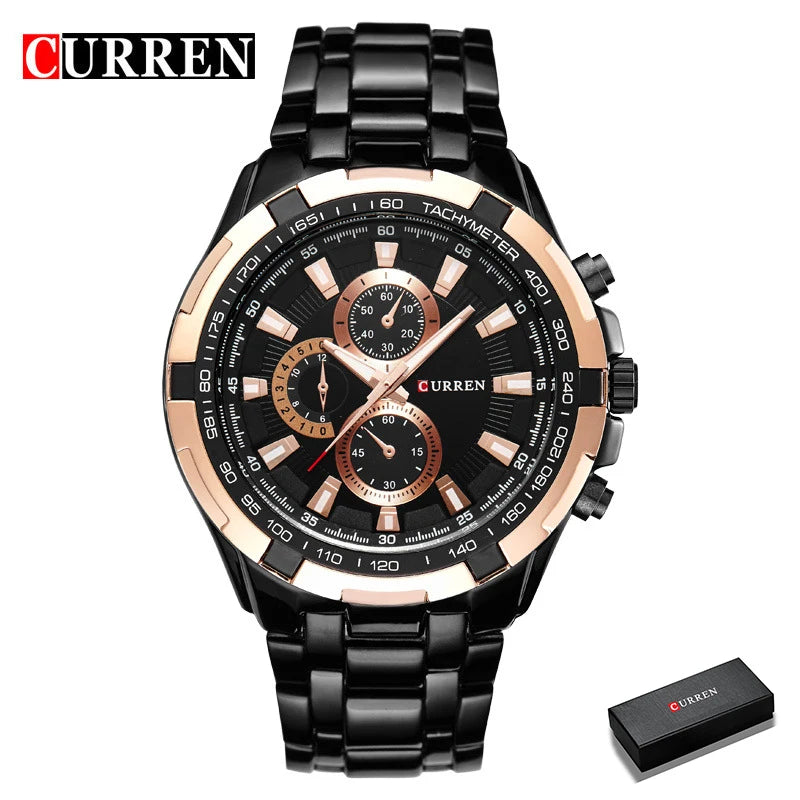 2022 CURREN Top Brand Quartz Watch Men Waterproof Sport Military Wristwatch Men Business Stainless Steel Male Clock Reloj Hombre