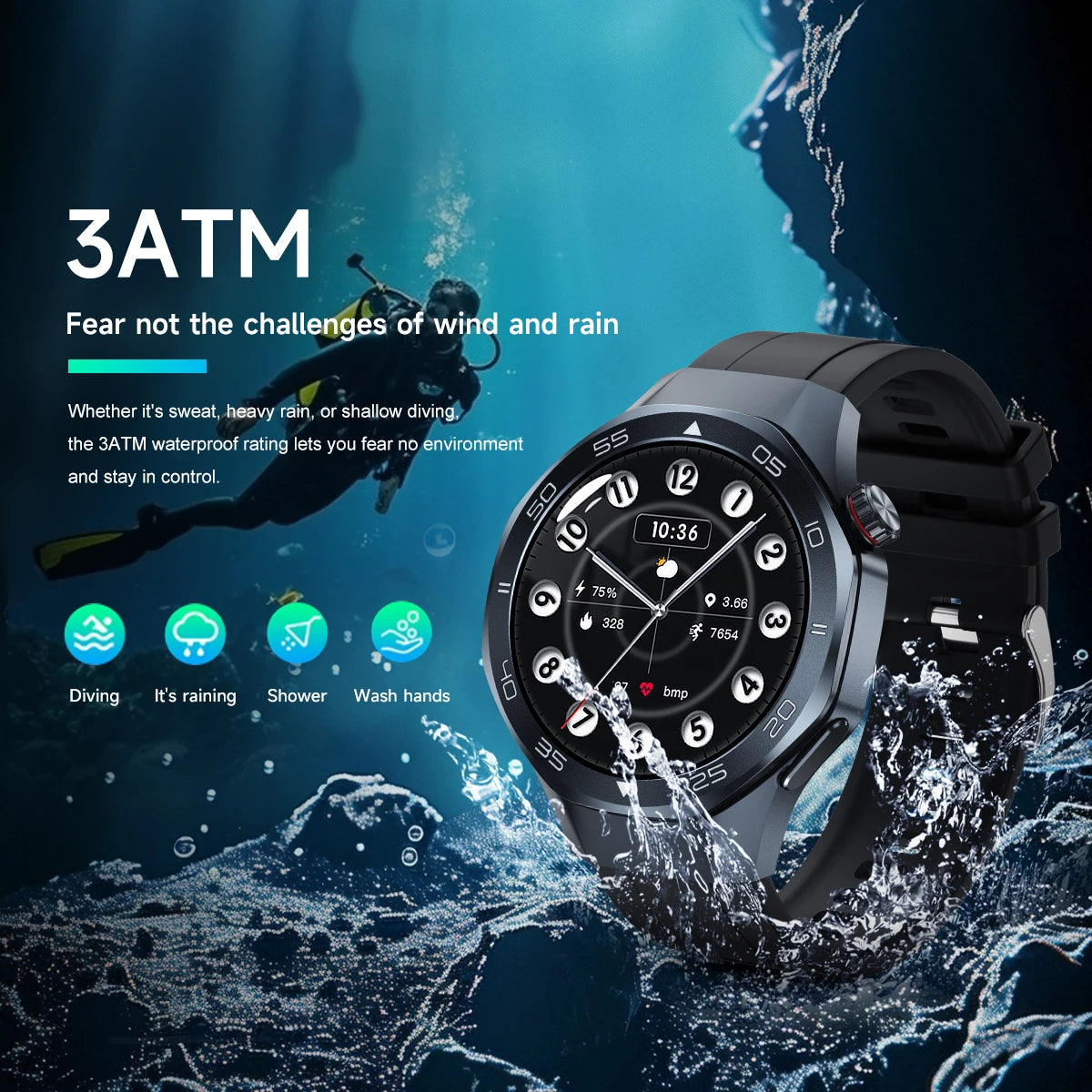 2025 New Watch5 GPS Sports Smart Watch 1.53-inch Sapphire Glass HD Screen Compass Heart Rate Bluetooth Call Smartwatch Men Women