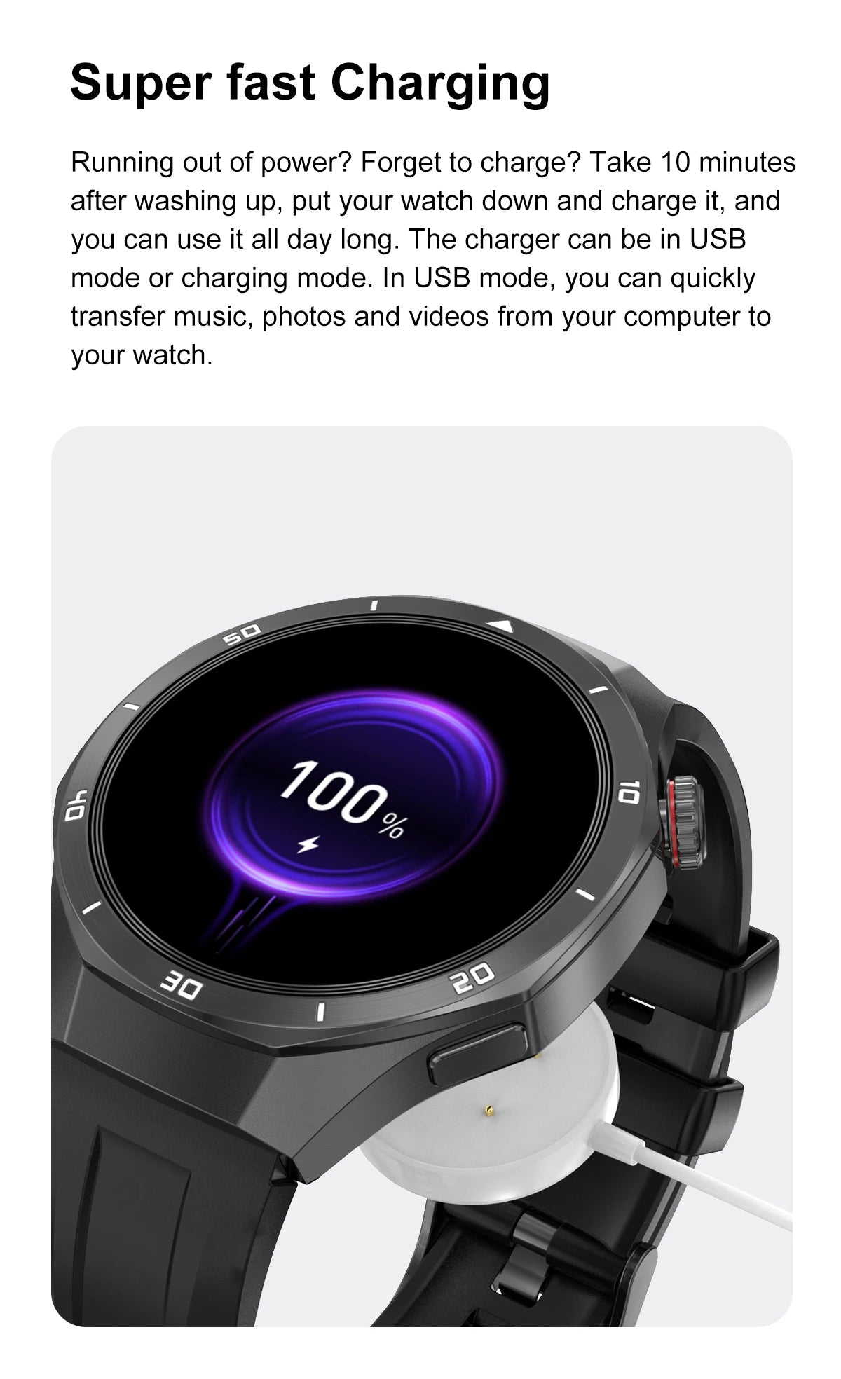 2025 New Smart Watch Men AMOLED Screen 4GB Memory Music Player GPS Sports Fitness Tracker IP68 Waterproof Smartwatches