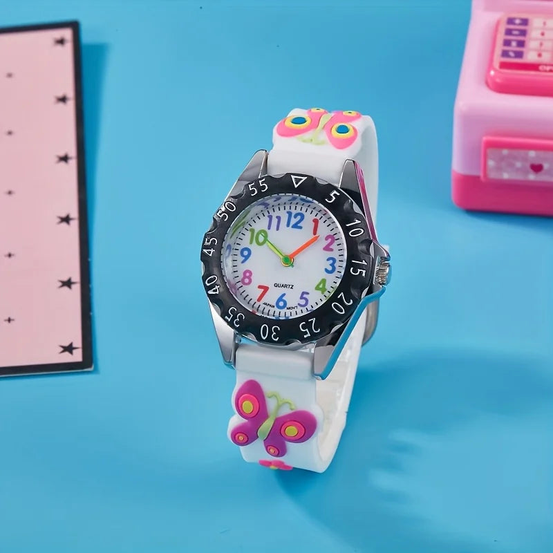 1pc Football Cartoon Watch Men's and Women's Watch Butterfly Couple Watch Quartz Watch Fashion Trend Watch