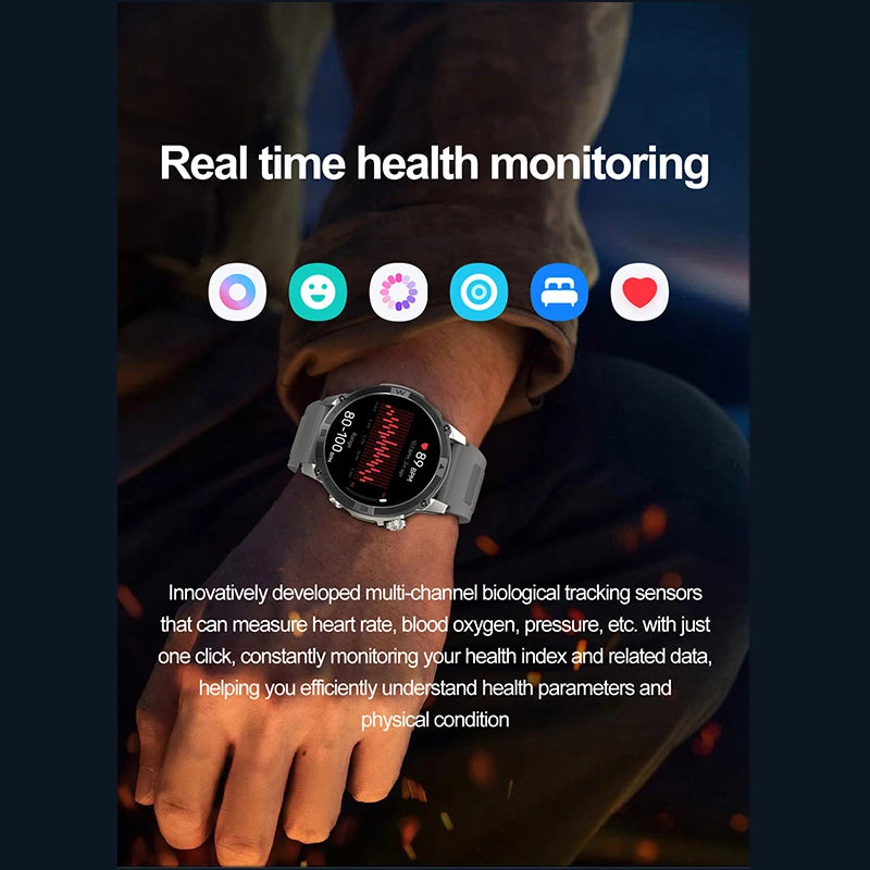 2025New Smart Watch Built-in GPS Positioning AMOLED Screen1.43-inch Heart Rate Blood Oxygen IP68 NFC Barometer Gauge Smartwatch