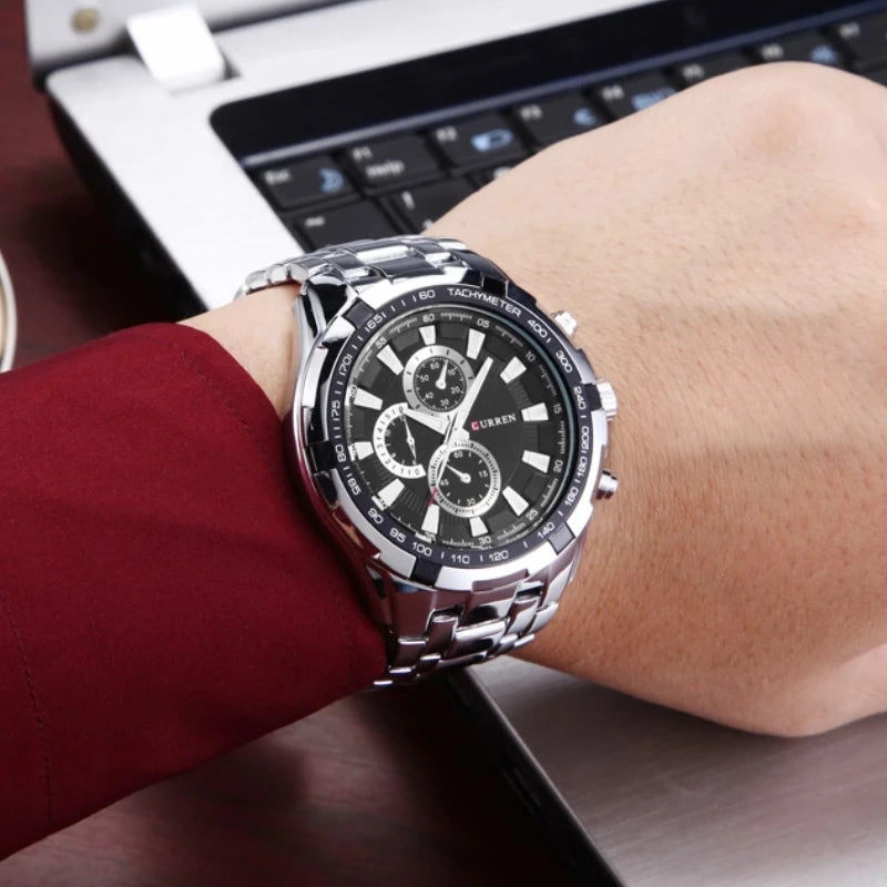 2022 CURREN Top Brand Quartz Watch Men Waterproof Sport Military Wristwatch Men Business Stainless Steel Male Clock Reloj Hombre