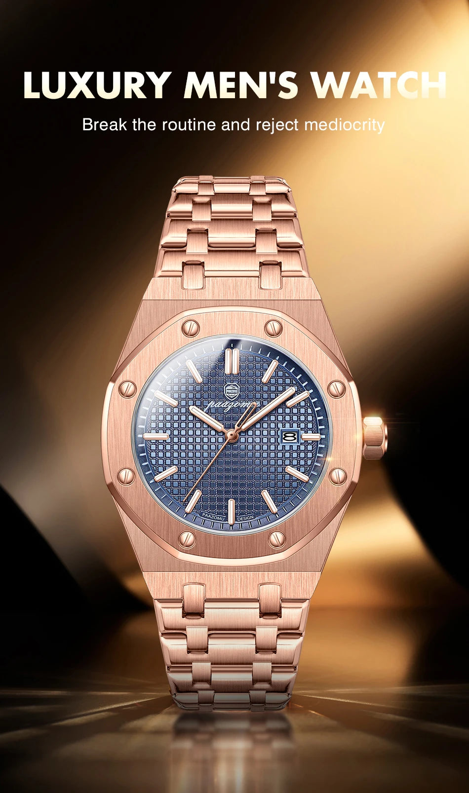 PAAZOMU Top Luxury Man Watch Waterproof Luminous Date Men Watch Stainless Steel Male Clock Sport Fashion Men's Quartz Watches