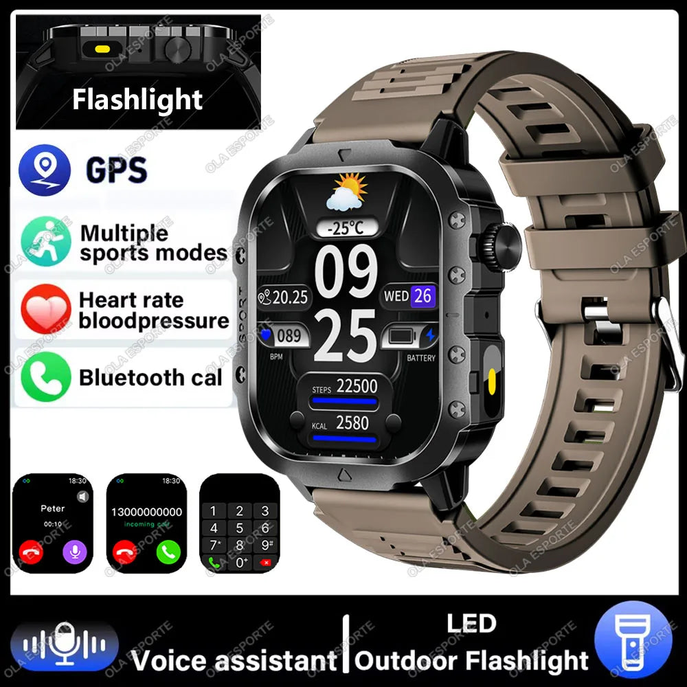 2025 Smartwatch Men Bluetooth Call Heart Rate Health Monitor AI Voice Waterproof Sport GPS Tracker Smart Watches For Android IOS