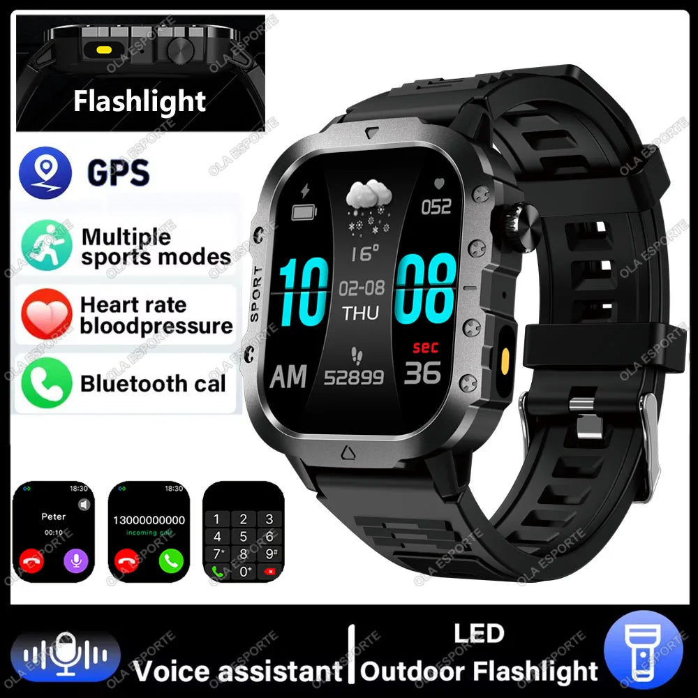 2025 Smartwatch Men Bluetooth Call Heart Rate Health Monitor AI Voice Waterproof Sport GPS Tracker Smart Watches For Android IOS