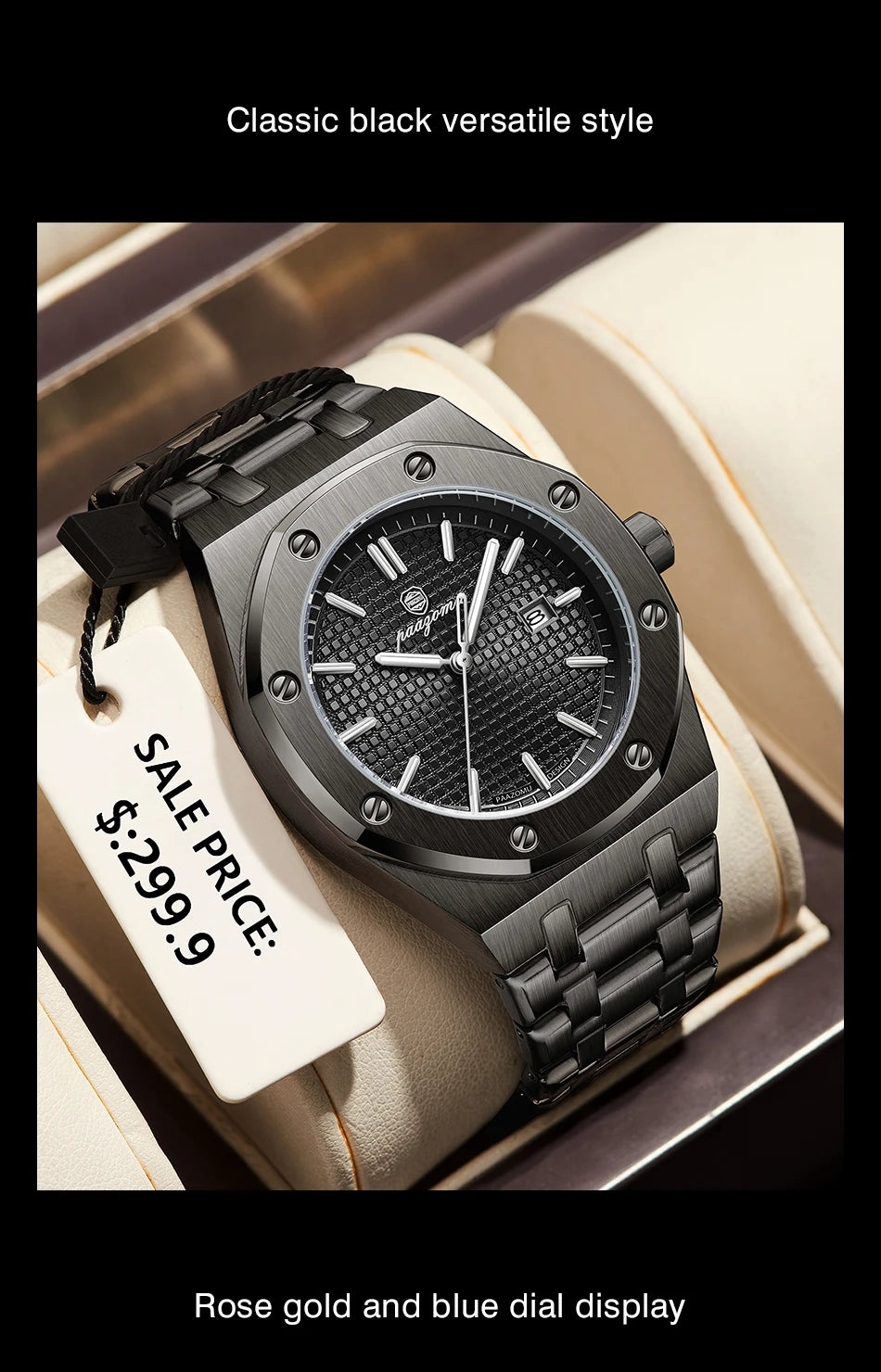 PAAZOMU Top Luxury Man Watch Waterproof Luminous Date Men Watch Stainless Steel Male Clock Sport Fashion Men's Quartz Watches