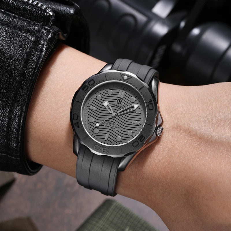 QINGXIYA Mens Watches Top Brand Luxury Watch Men Silicone Military Sports Waterproof Date Quartz Watch For Men Relogio Masculino