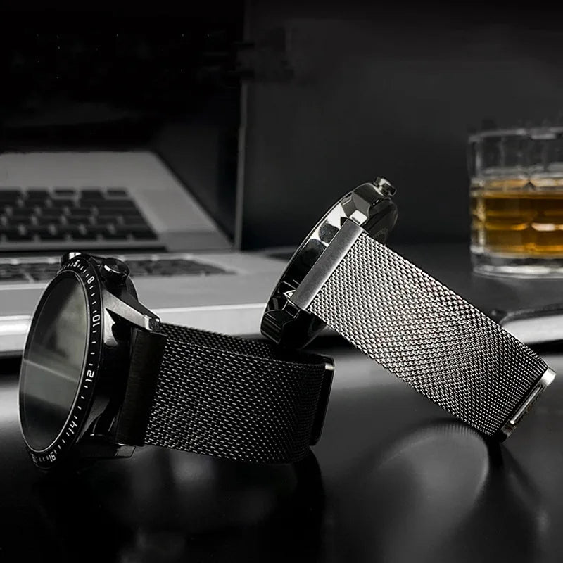20 22mm Milanese Loop For Samsung watch 3 4 5 6/Active 2/S3 WatchBand For Garmin Forerunner 55 158 245 645 965 265 745 SQ2 MUSIC