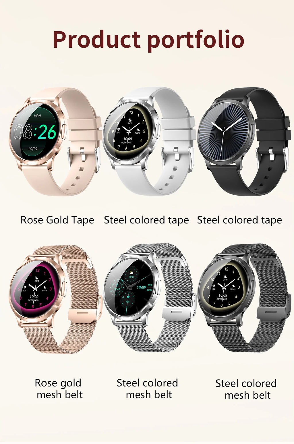 New Smart Watch Women 1.32"Ultra-thin AMOLED HD Screen Sport Fitness Bracelet Custom Watch Face Bluetooth Call Luxury Smartwatch