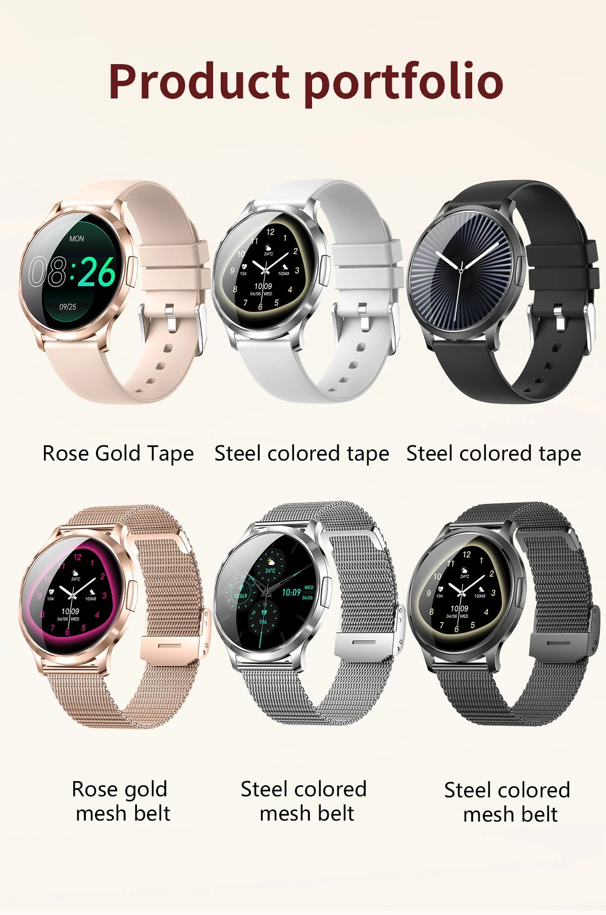 New Smart Watch Women 1.32"Ultra-thin AMOLED HD Screen Sport Fitness Bracelet Custom Watch Face Bluetooth Call Luxury Smartwatch