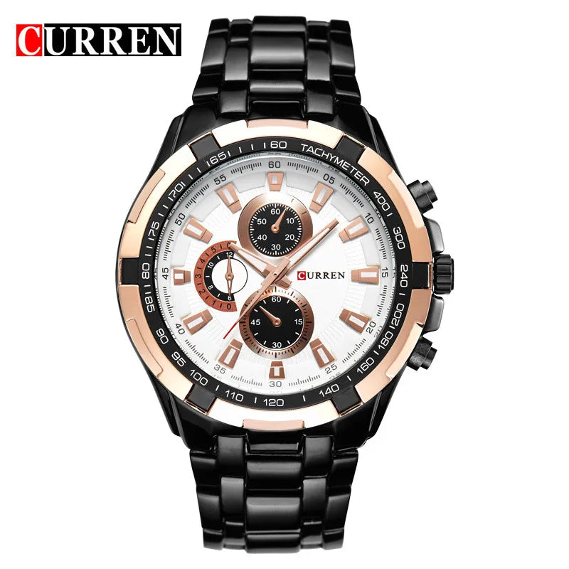 2022 CURREN Top Brand Quartz Watch Men Waterproof Sport Military Wristwatch Men Business Stainless Steel Male Clock Reloj Hombre