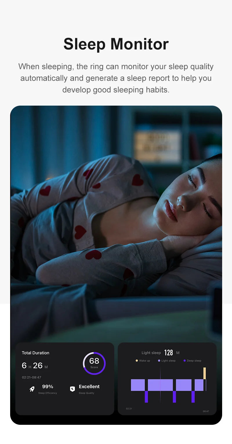 New Smart Ring R09 Health Monitor Multi Sport Mode Skin Temperature Measurement 5ATM Waterproof Smart Ring With Charging Case