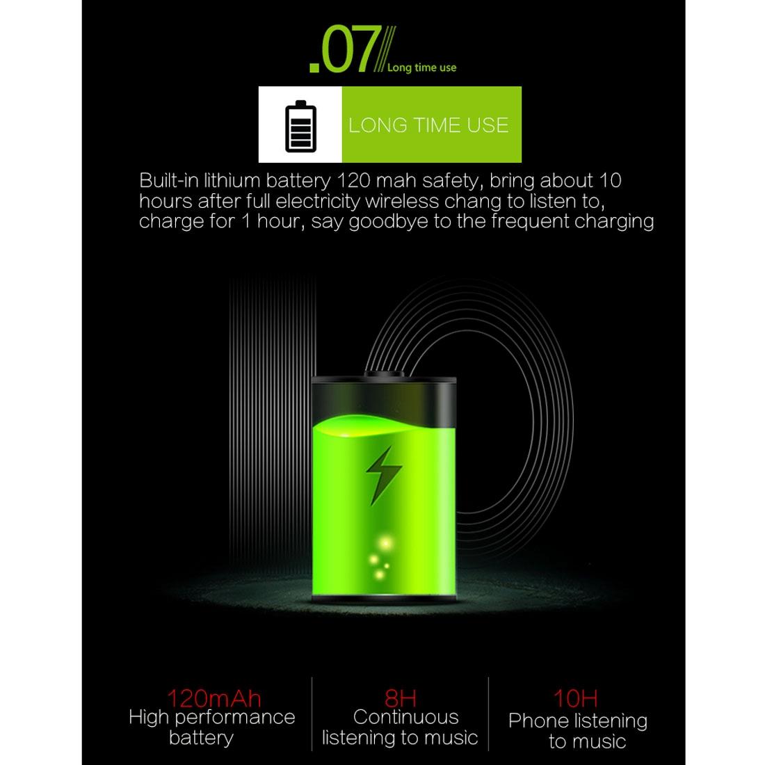 NNEDSZ Wireless Bluetooth In-Ear Headset With Magnetic Switch & Indicator Light - Black-4