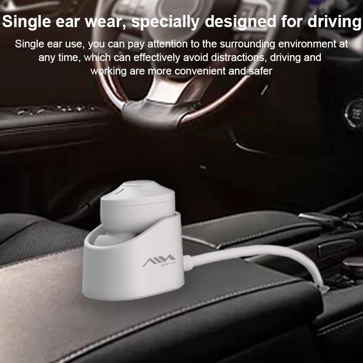 NNEDSZ Wireless Bluetooth Earphone With Charging Box - Single - Black-4