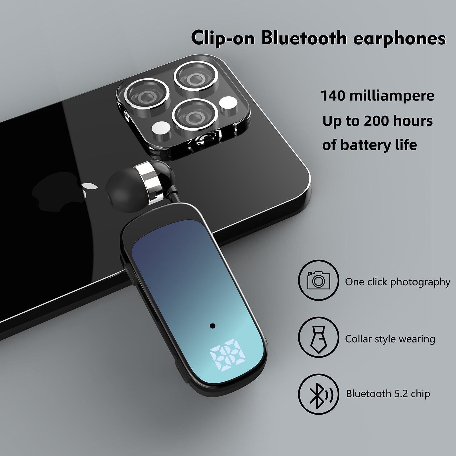 NNEDSZ K65 Wireless Business Earbuds - Retractable Cable-4