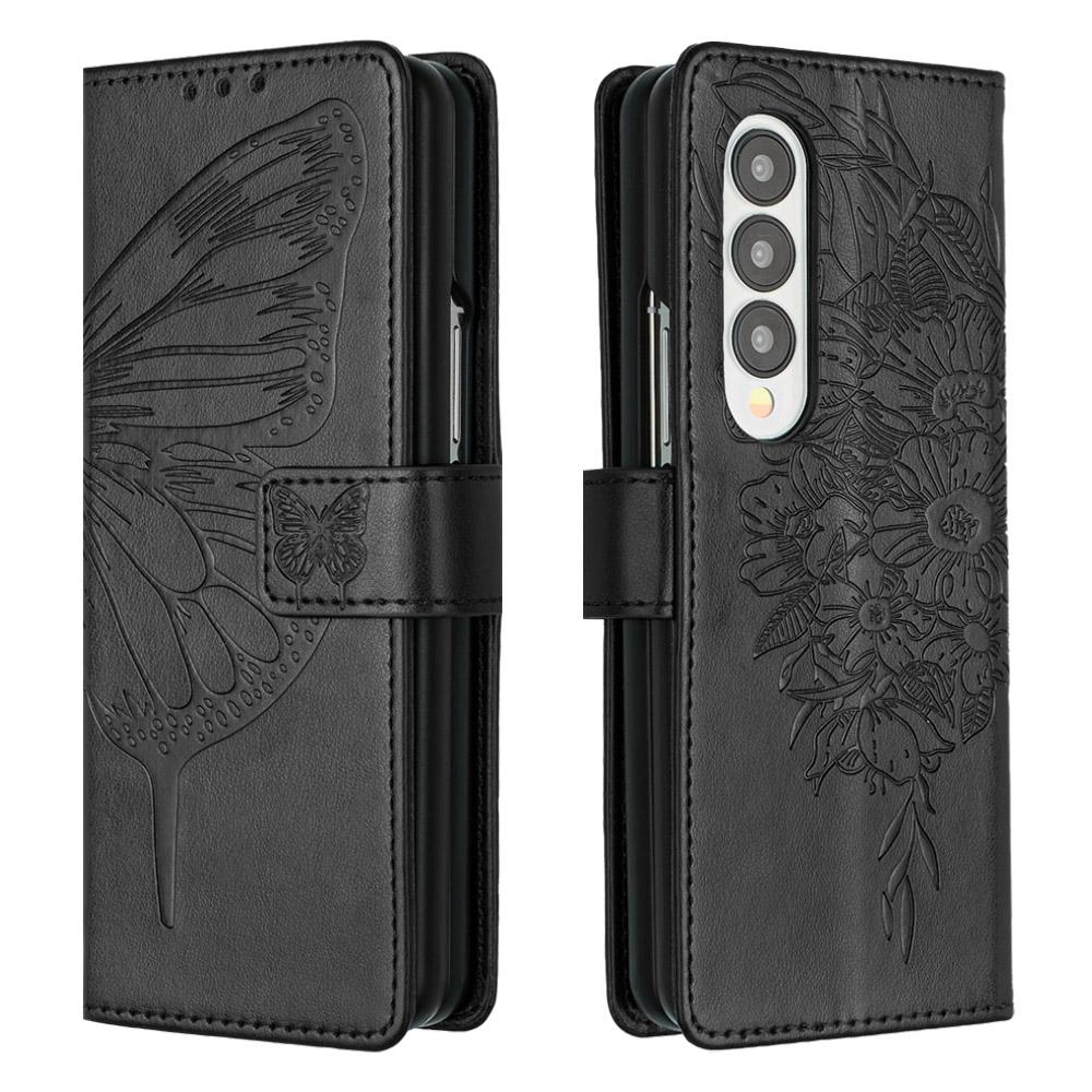 NNEDSZ Butterfly Embossed Leather Phone Case - Black-0