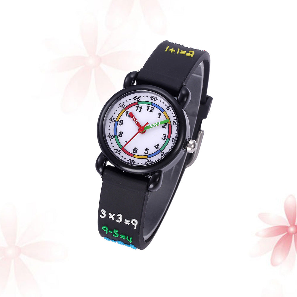 1pc Kids 3D Watch Cartoon Waterproof Wrist Watch Student Quartz Watch Wristband Student Timer 20.5x2.8 cm