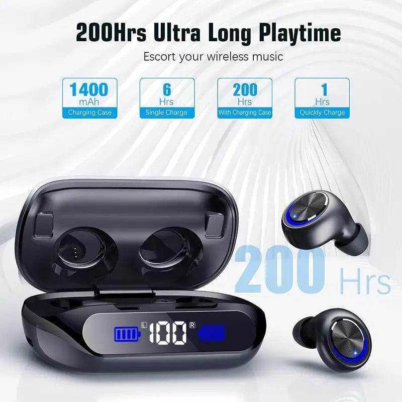 NNETM Wireless Earbuds Playtime Bluetooth 5.3 Noise Cancelling-4