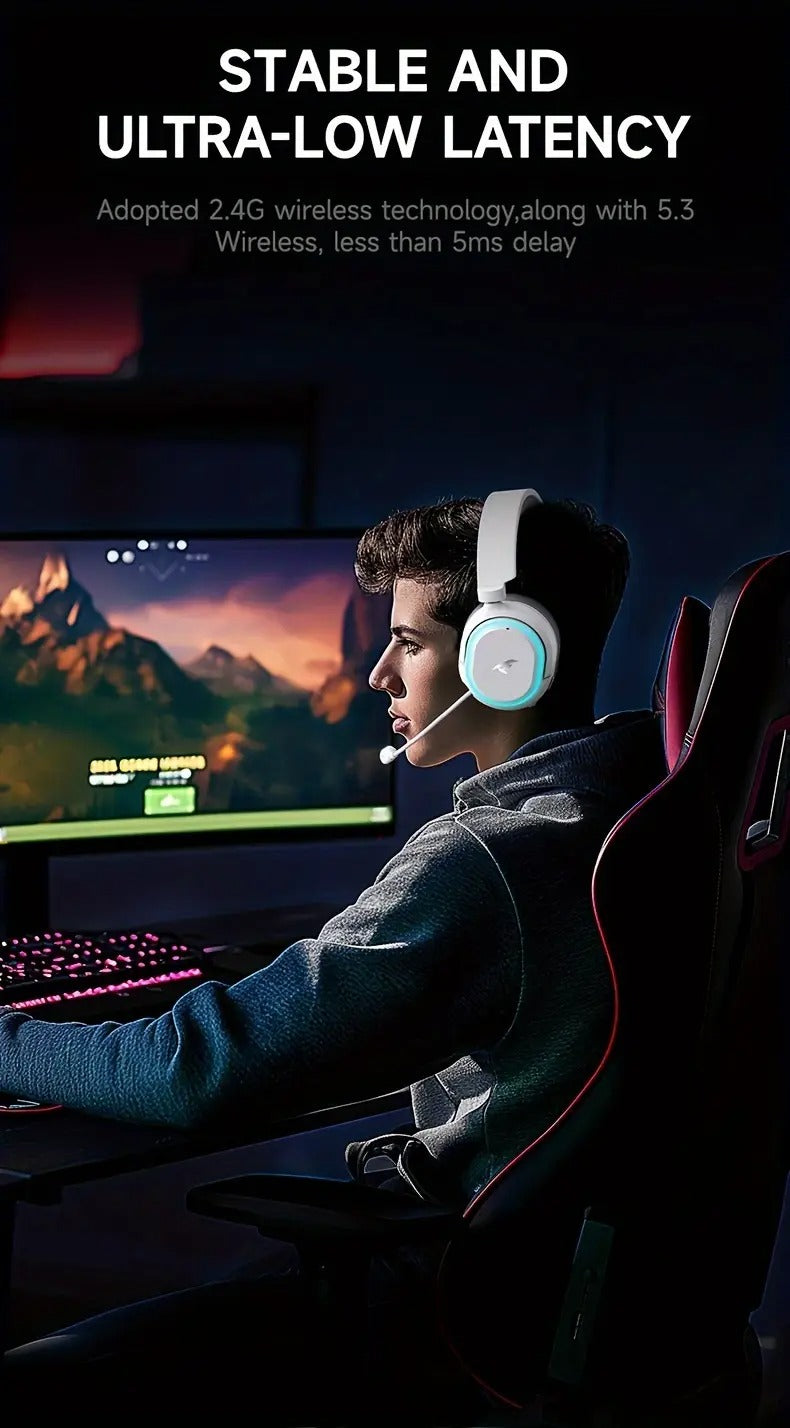 NNETM Wireless Gaming Headset with Surround Sound-3